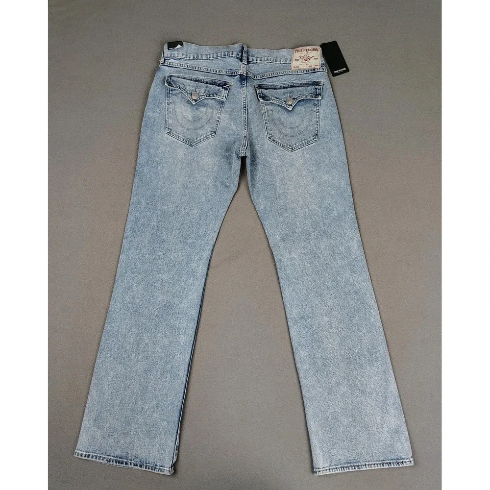 TRUE RELIGION BILLY Jeans Flap Pocket Stretchy 36x33½ Relax Bootcut Denim NEW